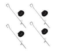 Relaxdays Sistema de anclaje para camas elásticas negro,plata