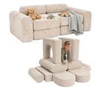 Relaxdays Sofá de Juegos Infantil Modular, Beige