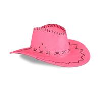 Relaxdays Sombrero vaquero rosa,negro