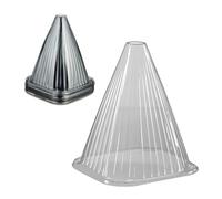 Relaxdays Gris Unidades Sombreros contra Caracoles Juego de 32, Protección para Plantas, 22x19x19 cm, Campanas Protectoras PVC