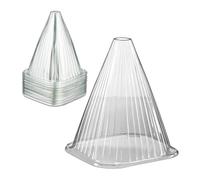 Relaxdays Plantas en Juego Sombreros de Jardín, Set 80, contra Caracoles y Heladas, 22x19x19 cm, Campanas Protectoras PVC, Transparente