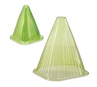 Relaxdays Sombreros para Plantas, 24, Campanas Huerto, Anti Caracoles y Babosas, 22 x 19 x 19 cm, Plástico, Verde, 100%, 24er Set
