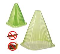 Relaxdays Sombreros para plantas contra babosas verde