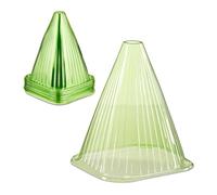 Relaxdays Sombreros para Plantas Set 32, Protección contra Caracoles, 22 x 19 x 19 cm, Campanas Protectoras PVC, Verde