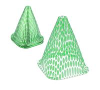 Relaxdays Sombreros para plantas verdes set de 240 verde,transparente