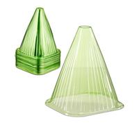 Relaxdays Verde Juego Sombreros para Plantas Set 80, Protección contra Caracoles, 22 x 19 x 19 cm, Campanas Protectoras PVC
