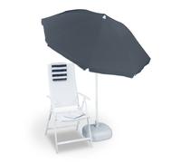 Relaxdays Sombrilla 180 cm blanco,gris