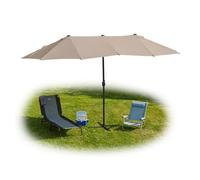 Relaxdays Sombrilla doble 460 x 270 cm beige,negro