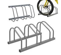 Relaxdays Soporte de bicicletas para suelo y pared plata