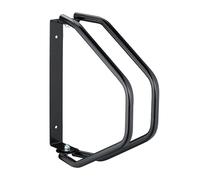 Relaxdays Soporte Bicicletas, para Montaje en Pared, Aparca Bicis Individual, Aparcabicicletas Acero Resistente, Negro, 28,5 x 9 x 32,5 cm