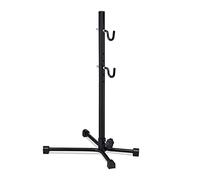 Relaxdays Soporte Bicicletas Pared, Plegable, Regulable, hasta 25 Kg, Colgador Bicis Garaje o Sótano, Negro y Plateado, Hierro, 63,5 x 32 x 35 cm