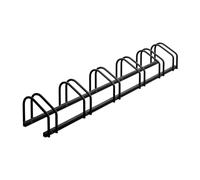 Relaxdays Soporte Bicicletas Suelo, para 6 Bicis, Aparca Bicis, Ruedas de hasta 60mm, Aparcabicicletas Acero, Antracita