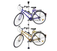 Relaxdays 10017182 - Portabicicletas telescópica para 2 bicicletas, ajustable, plateado, 160-340 cm