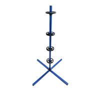 Relaxdays Soporte de acero para 4 ruedas azul,negro