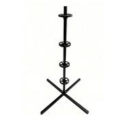Relaxdays Soporte de acero para 4 ruedas negro