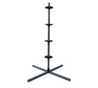 Relaxdays Soporte de acero para 4 ruedas negro,gris