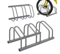 Relaxdays Soporte de bicicletas para suelo y pared plata