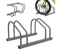 Relaxdays Soporte de bicicletas para suelo y pared plata