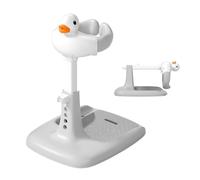 Soporte ducha bebé Relaxdays, altura regulable, 45-67x50x40 cm, gris/blanco