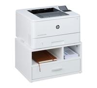 Relaxdays Soporte de impresora con cajón blanco,plata