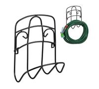 Relaxdays Soporte de mangueras de pared negro