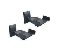 Relaxdays Soporte de Pared Giratorio e inclinable para Altavoces, Acero Negro, 14x28x23 cm