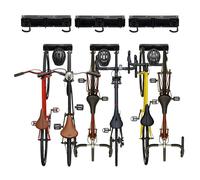 Relaxdays Soporte de Pared para Bicicletas, 6 Bicicletas y Cascos, Vertical, rieles con Ganchos Regulables, Negro