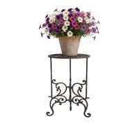 Relaxdays Soporte de plantas de hierro fundido marrón oscuro