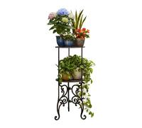 Relaxdays Soporte de plantas de hierro fundido marrón oscuro