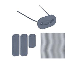 Relaxdays Soporte de privacidad gris set 104 gris
