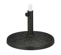 Relaxdays Soporte de sombrilla en efecto hierro verde oscuro,negro