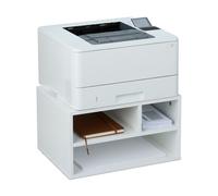 Relaxdays Soporte impresora con 3 compartimentos blanco