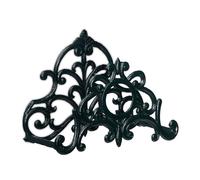 Relaxdays Soporte Manguera Pared, Cuelgamangueras Estilo Vintage, 24,5 x 31,5 x 15,5 cm, Hierro Fundido, Verde Oscuro