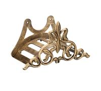 Relaxdays Soporte manguera hierro fundido antiguo cobre,negro