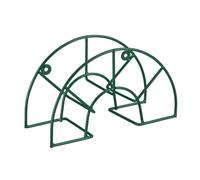 Relaxdays Montaje Soporte Manguera Pared, Cuelgamangueras Jardín y Exterior, 19 x 30,5 x 13,5 cm, para hasta 45 m y 5/8", Verde, Acero