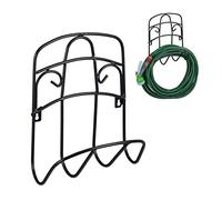 Relaxdays Soporte de mangueras de pared negro