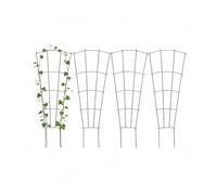 Relaxdays Soporte metálico para Plantas, Set de 4, Tutor para trepadoras y macetas, 82x31 cm, Negro