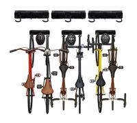 Relaxdays Portabicicletas de Pared, portabicicletas de Pared con Ganchos Ajustables para 6 Bicicletas y Cascos, Garaje y sótano, Negro, Acero, plástico, Aluminio