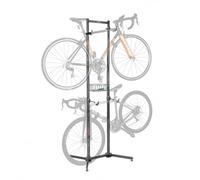 Relaxdays soporte para 2 bicicletas, MTB, carretera, e-bike, negro