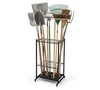 Relaxdays Soporte para 35 herramientas de jardín negro