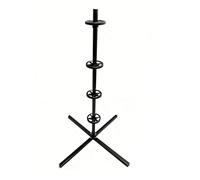 Relaxdays Soporte para 4 neumáticos con Llantas, máx. 120 kg, 131,5x66x66 cm, Acero, Negro