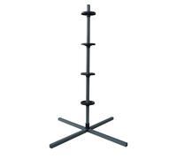 Relaxdays Soporte para 4 Ruedas con Llantas, Cap. máx. 120 kg, HBT: 131,5x66x66 cm, estantería para Ruedas, Acero, Gris