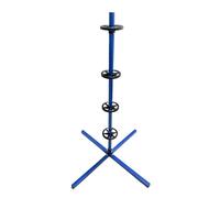 Relaxdays Soporte para 4 Ruedas (con Llantas), Carga máx. 120 kg, HBT: 131,5x66x66 cm, Acero, Azul