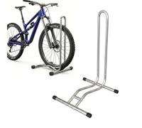 Relaxdays Soporte para Bicicleta 29", neumático hasta 6,5 cm, Rueda Delantera/Trasera, Suelo, 1 Bici, Plateado