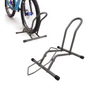 Relaxdays Soporte para Bicicleta de 16 a 29 Pulgadas, Ancho de neumático de hasta 10,5 cm, Soporte Delantero y Trasero, 1 Bicicleta, Color Antracita