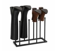 Relaxdays Soporte para Botas, 4 Pares, Negro | (Al x An x Pr) 45 x 41 x 25 cm, metal, botas, botines