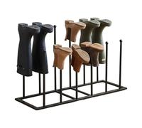 Relaxdays Soporte para botas de hierro, 6 pares, negro | 45 x 73 x 25 cm (Al x An x Fon), zapatero para botines