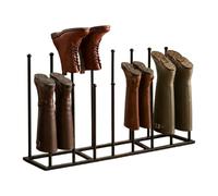 Relaxdays Soporte para botas de hierro, 8 pares, negro | 45 x 80 x 25 cm (Al x An x Fon), zapatero para botines