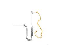 RELAXDAYS Soporte para correa de perro - Plateado - Soporte para bicicleta - Tamaño mediano - Resorte