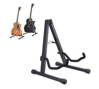 Relaxdays Soporte para guitarras (acústica, bajo, eléctrica), madera de abedul plegable, 39 x 29 x 31 cm, negro